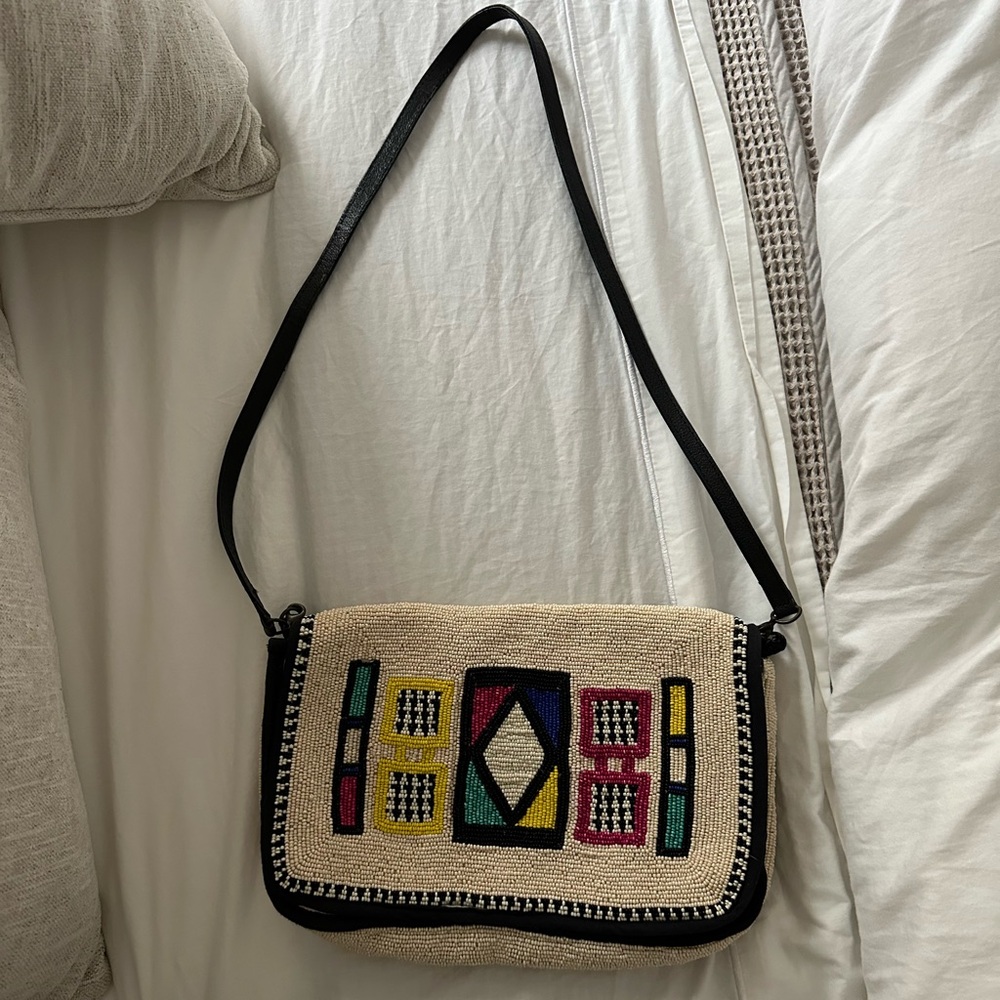 Jasper & Jeera Multicolor Bag Beaded Crossbody Clutch Bag Anthropologie